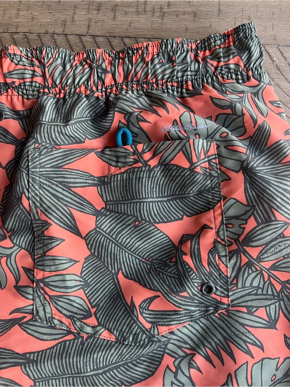 NWT Eddie Bauer Volley Shorts Men's Size XL Tall Swim Trunks Tropical Print